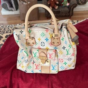 Fashion Bag White Multicolor Satchel